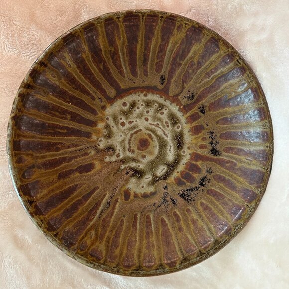 Artist Stamp Original Pottery Other - EUC Japanese Style Handcrafted Pottery Plate Artist's Stamp 9.75" diameter